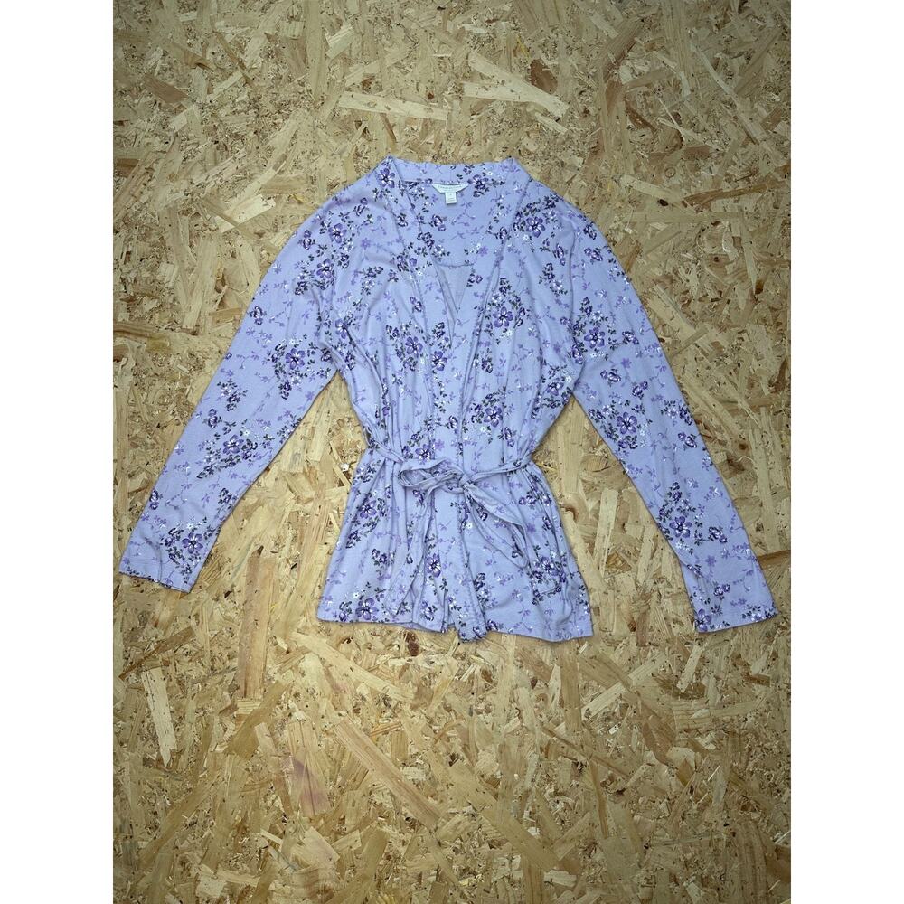 Charter Club Intimates Women’s Floral Purple Long Sleeve Sleep Wear Sz S
